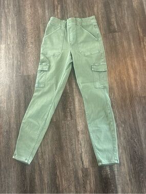 SPANX Sage Green Cargo Skinny Jeans